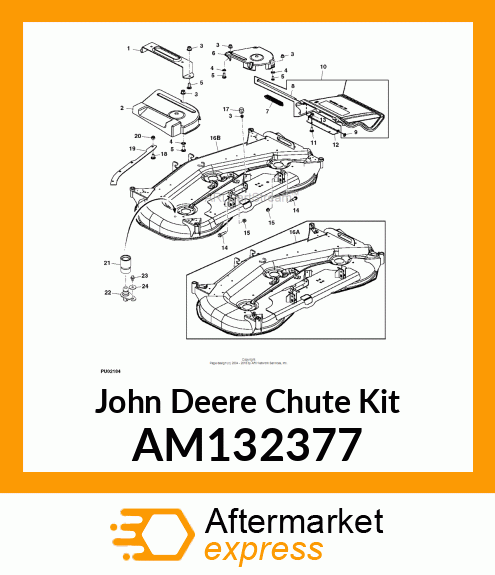 CHUTE KIT, KIT, 62C DISCHARGE CHUTE AM132377