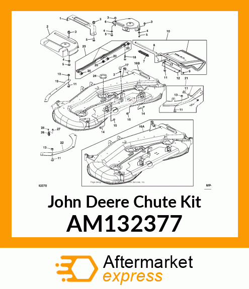 CHUTE KIT, KIT, 62C DISCHARGE CHUTE AM132377