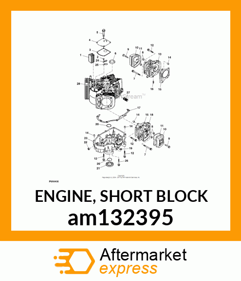 ENGINE, SHORT BLOCK am132395