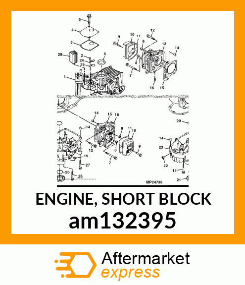 ENGINE, SHORT BLOCK am132395