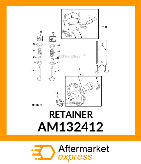 KIT, TWO HALVES OF VALVE COLLET AM132412