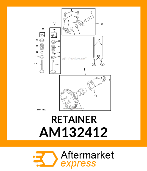 KIT, TWO HALVES OF VALVE COLLET AM132412