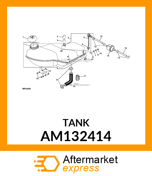 TANK, FUEL/RESERVOIR W/PICKUP AM132414