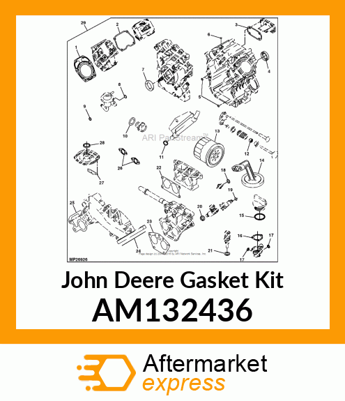 KIT, GASKET ENGINE AM132436