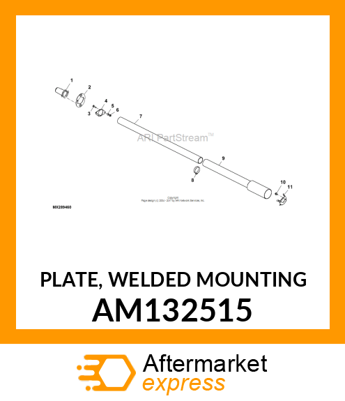 PLATE, WELDED MOUNTING AM132515
