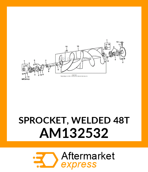 SPROCKET, WELDED 48T AM132532