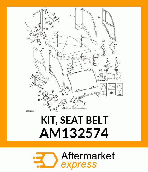 KIT, SEAT BELT AM132574
