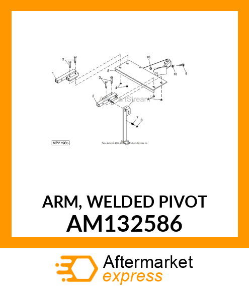 ARM, WELDED PIVOT AM132586