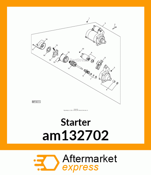 STARTER MOTOR, STARTER am132702