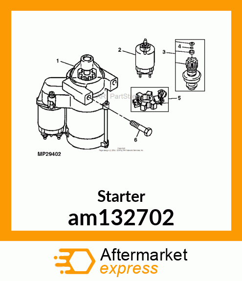 STARTER MOTOR, STARTER am132702