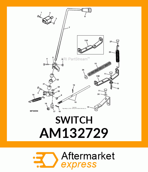 SWITCH, PLUNGER, 2P, NO/NC, SNAP AM132729