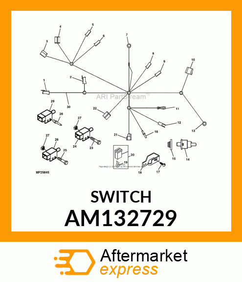 SWITCH, PLUNGER, 2P, NO/NC, SNAP AM132729