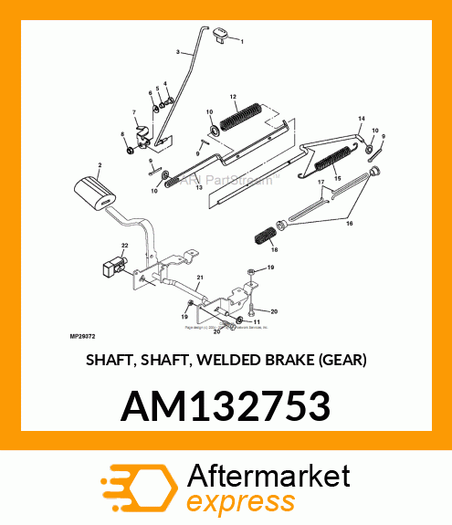 SHAFT, SHAFT, WELDED BRAKE (GEAR) AM132753