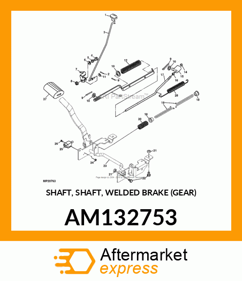 SHAFT, SHAFT, WELDED BRAKE (GEAR) AM132753