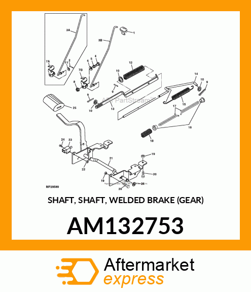 SHAFT, SHAFT, WELDED BRAKE (GEAR) AM132753