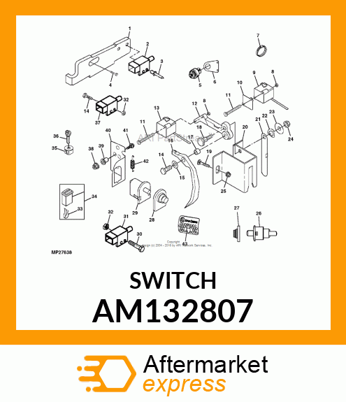 SWITCH, DELTA 4 POS W/ INSERT AM132807