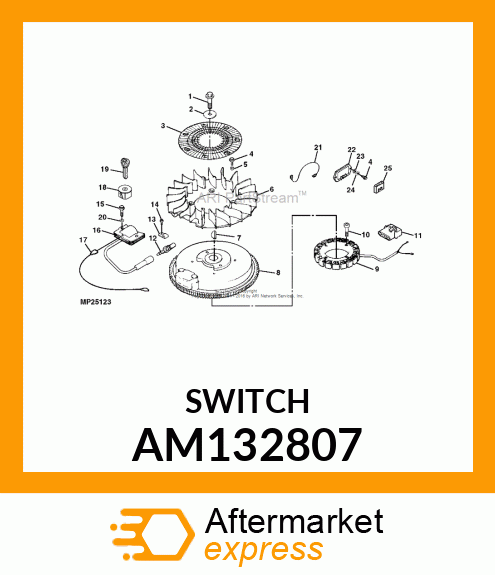 SWITCH, DELTA 4 POS W/ INSERT AM132807