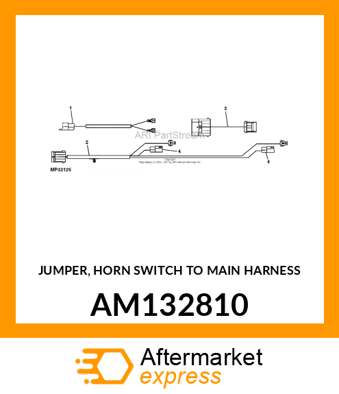 JUMPER, HORN SWITCH TO MAIN HARNESS AM132810