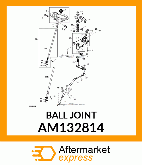 BALL JOINT, JOINT, M12 BALL AM132814