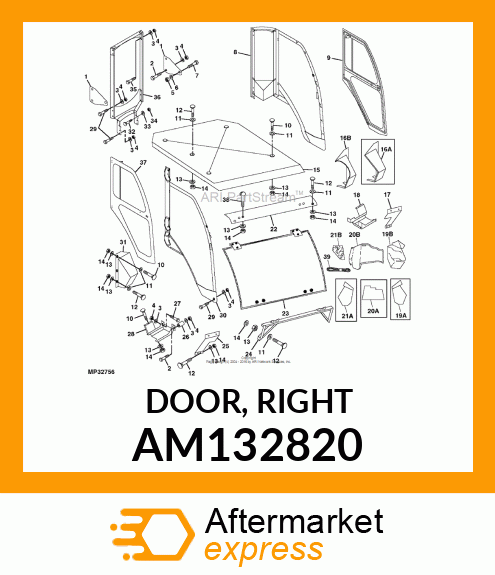 DOOR, RIGHT AM132820