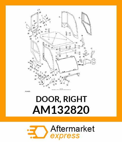 DOOR, RIGHT AM132820