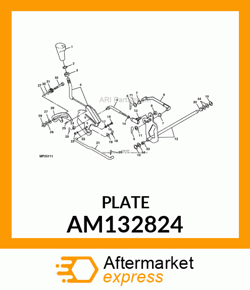 PLATE, PLATE, WELDED HAND LEVER LX AM132824