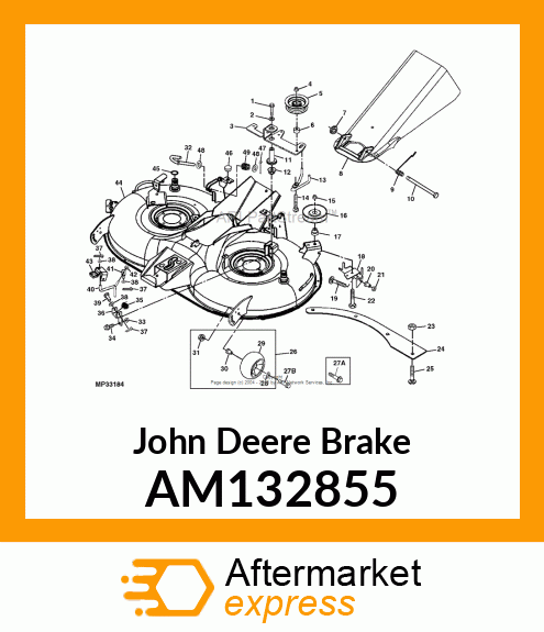 BRAKE, BRAKE ASSY, SPINDLE LTR AM132855