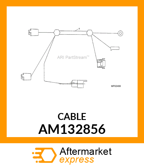 HARNESS, INSTRUMENT LESS HOURMETER AM132856