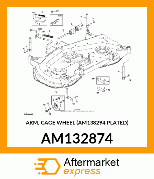 ARM, GAGE WHEEL (AM138294 PLATED) AM132874