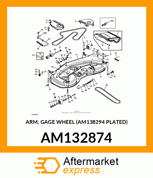 ARM, GAGE WHEEL (AM138294 PLATED) AM132874