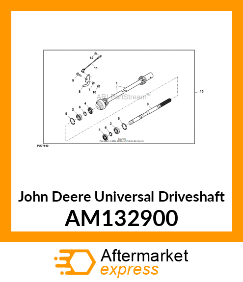 UNIVERSAL DRIVESHAFT, DRIVESHAFT, P AM132900