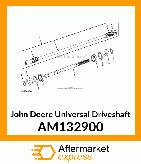 UNIVERSAL DRIVESHAFT, DRIVESHAFT, P AM132900