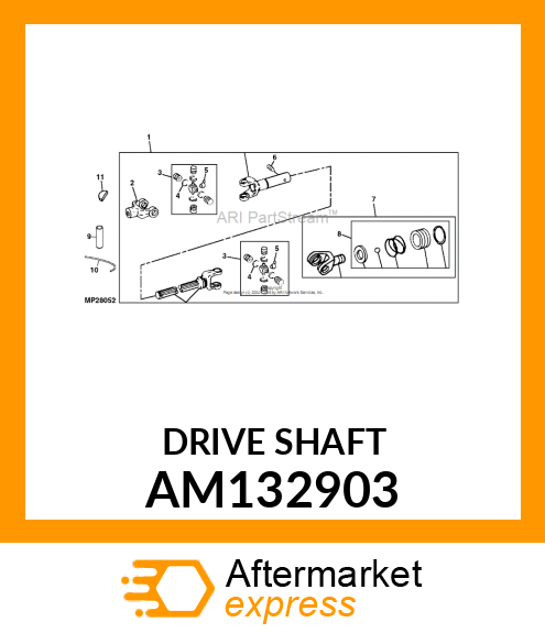 UNIVERSAL DRIVESHAFT, UNIVERSAL DRI AM132903