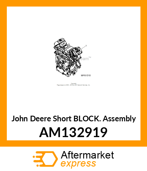 SHORT BLOCK AM132919