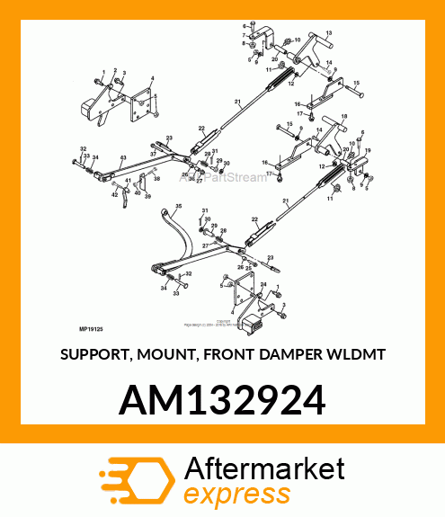 SUPPORT, MOUNT, FRONT DAMPER WLDMT AM132924