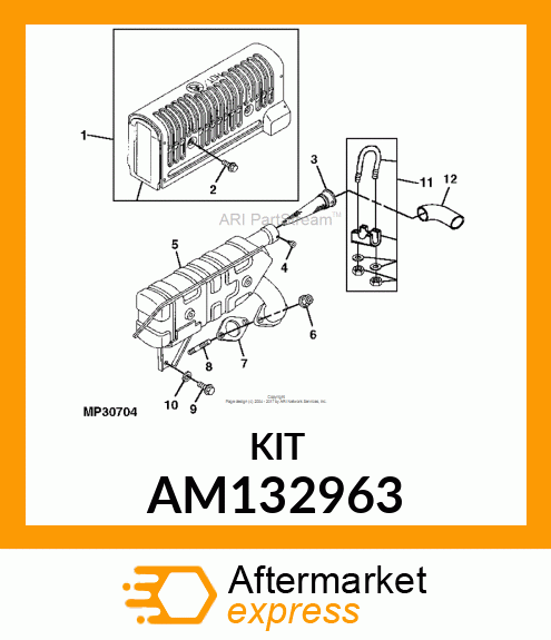 KIT, MUFFLER GUARD AM132963