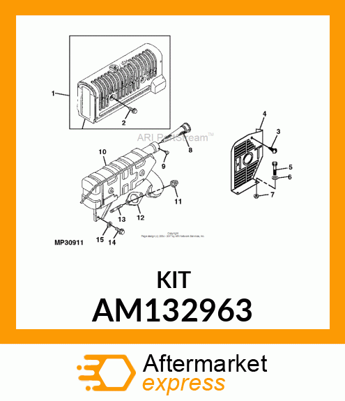 KIT, MUFFLER GUARD AM132963