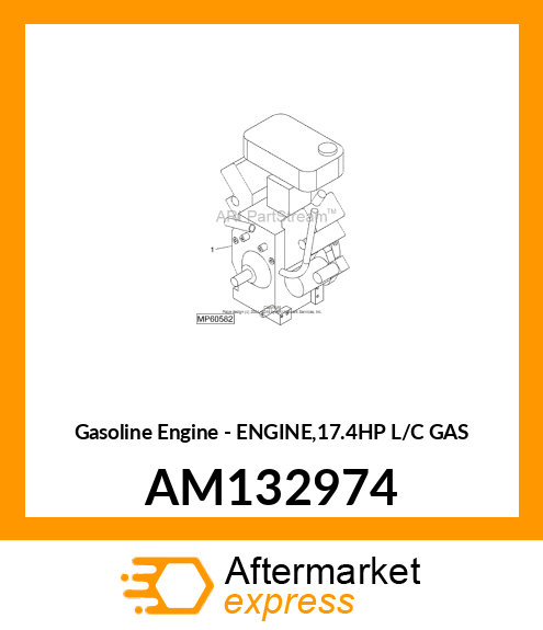 Gasoline Engine - ENGINE,17.4HP L/C GAS AM132974