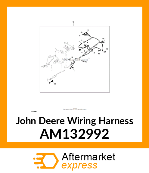 HARNESS, HEADLAMP WIRING JUMPER AM132992