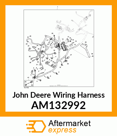 HARNESS, HEADLAMP WIRING JUMPER AM132992