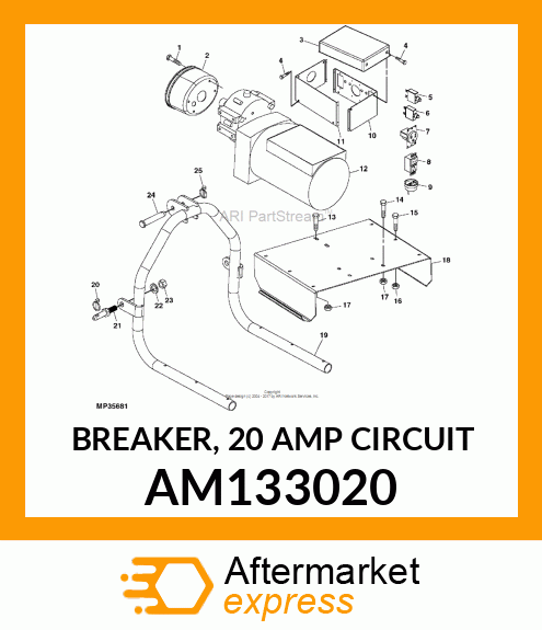 BREAKER, 20 AMP CIRCUIT AM133020