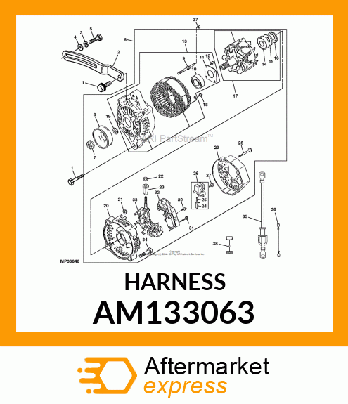 WIRING HARNESS, HARNESS, ADAPTER AM133063