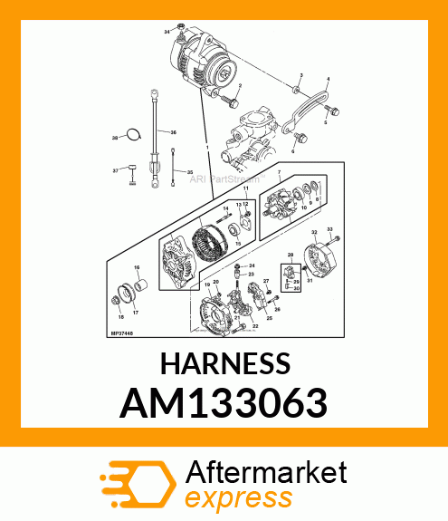 WIRING HARNESS, HARNESS, ADAPTER AM133063