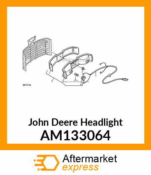 HEADLIGHT, ASSEMBLY AM133064