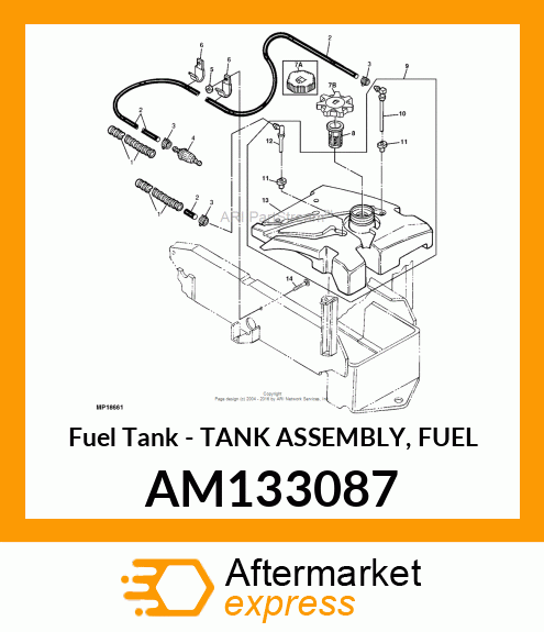 Fuel Tank - TANK ASSEMBLY, FUEL AM133087