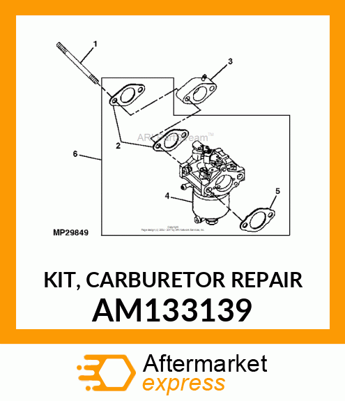 KIT, CARBURETOR REPAIR AM133139