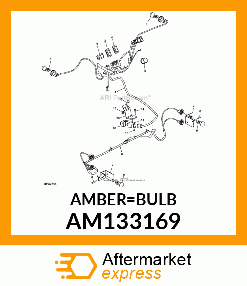 BULB, AMBER TURN SIGNAL AM133169