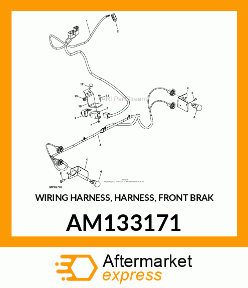 WIRING HARNESS, HARNESS, FRONT BRAK AM133171