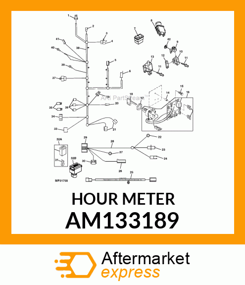 HOUR METER, HOURMETER, LCD AM133189
