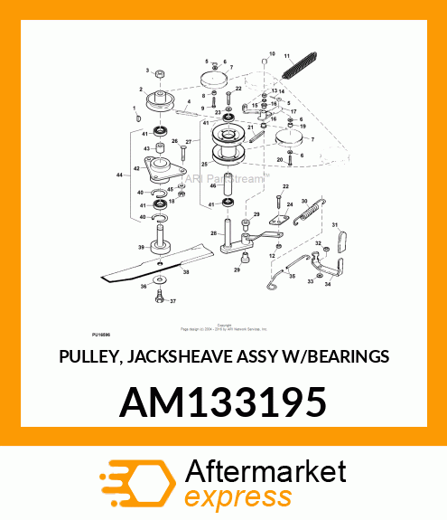 PULLEY, JACKSHEAVE ASSY W/BEARINGS AM133195